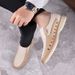 Suitable For All Seasons Off-White Beige Middle-Aged Soft Sole Business Light White Men's Daily Casual Leather Shoes_voghion.com