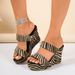New Wedge And Striped Sandals With Large Platforms And High Heels For Women_voghion.com