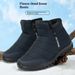 Glide Foreign Trade Men's Winter PU Thickened Warm Middle-aged And Elderly Cotton Shoes Double Zipper High-top Snow Boots_voghion.com