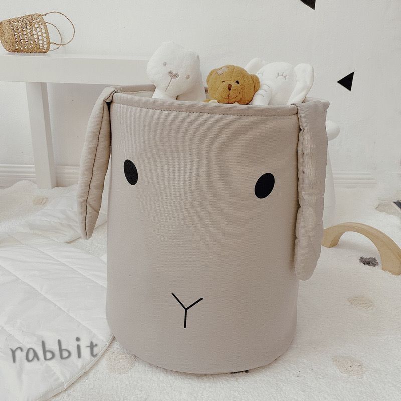Cartoon Children's Toy Bin Fabric Baby Dirty Clothes Basket Washable Storage Box_voghion.com