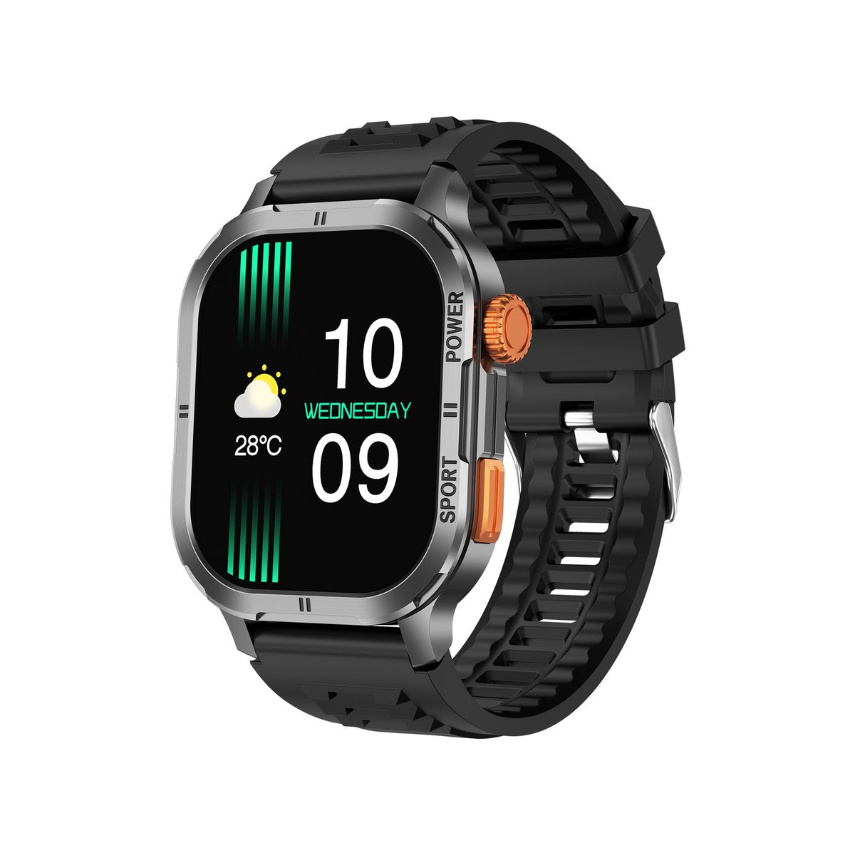 Orologio intelligente M63 con chiamate Bluetooth, monitoraggio della frequenza cardiaca e dell'ossigeno nel sangue, IP68 impermeabile per sport all'aria aperta_voghion.com