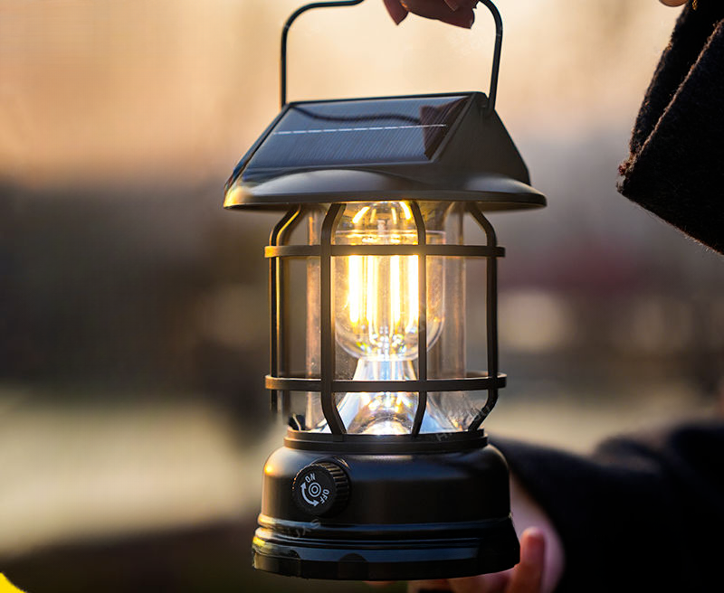 Xiaoyeren, lampada da parete solare portatile per esterni, da campeggio, ricaricabile, con batteria a lunga durata_voghion.com