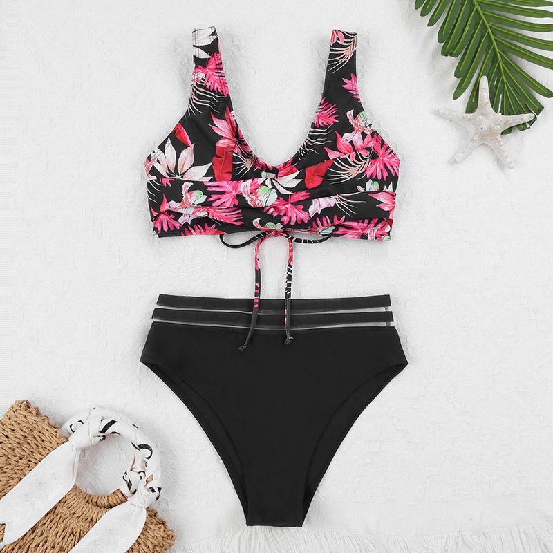 2025 Two-Piece Swimsuit For Women High Waist Printed Multi-Color_voghion.com