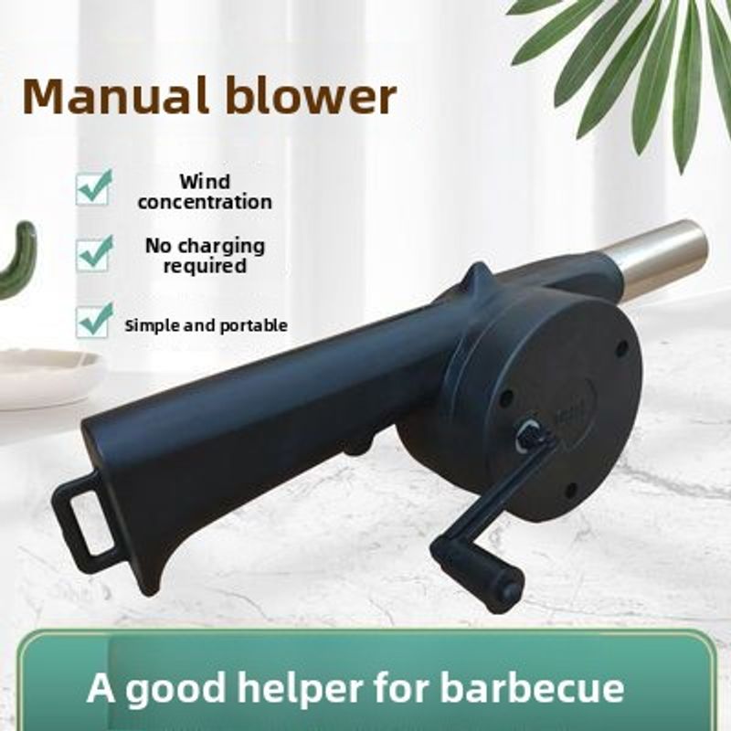 Hand Crank Air Manual Outdoor BBQ Blower Small Mini Tool Picnic Camping Fire Making Supplies Accessories_voghion.com