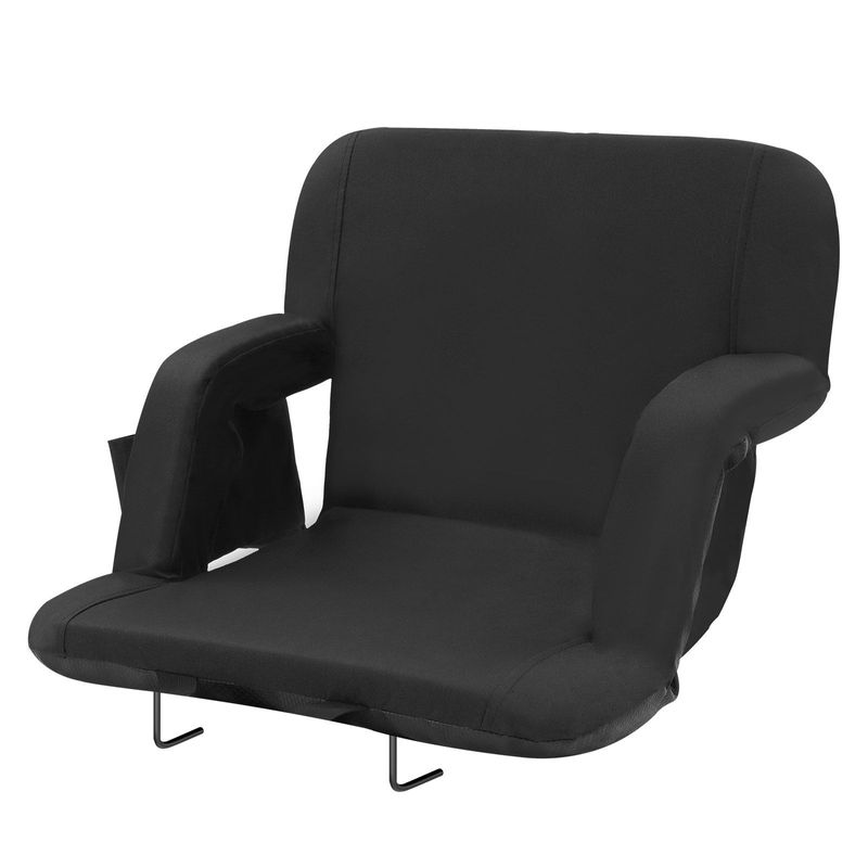 VEVOR Stadium Seat With Back Support, Wide Bleacher Seat Backs, Folding Padded Cushion Stadium Chair, Portable Reclining Chairs With Hook Pocket Cupholder, Ideal For Sport Event Beach Concert (2 Set)_voghion.com