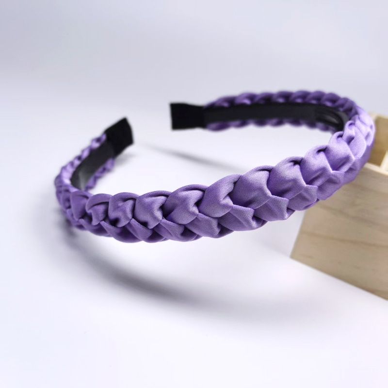 Fashion Premium Minimalist Braided Twist Headband, Wide Non-Slip Face Washing Hair Hoop, Vintage Elegant Braid Hair Accessory For Women_voghion.com