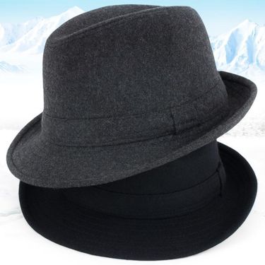 Autumn and Winter Men's Jazz Woolen Top Doctor Warm Casual Gentleman Hat_voghion.com