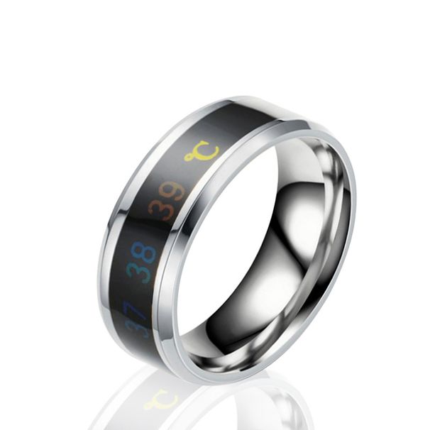 Rings Titanium Steel Niche Intelligent Temperature Sensitive Color Changing Temperature Ring Cold Men's Non Fading Stainless Steel Ring_voghion.com
