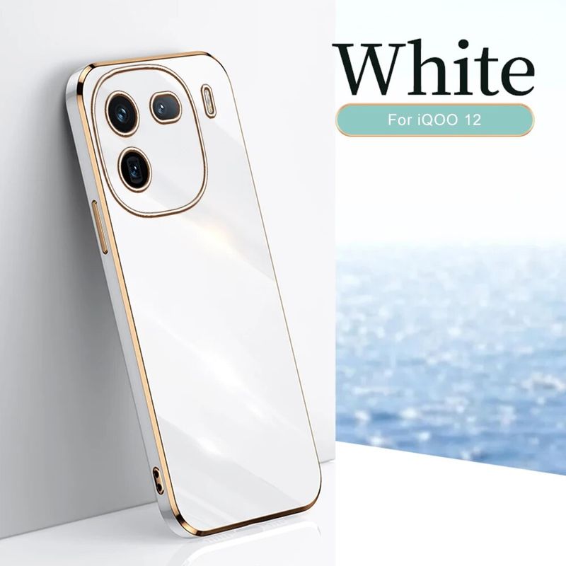 Coque de Protection d'appareil photo en TPU souple, placage carré, pour Vivo iQOO 12 Pro 12Pro 5G 2023_voghion.com