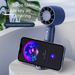 2-in-1-Telefonständerventilator - Handheld Mini wiederaufladbarer tragbarer Desktop für Studenten_voghion.com
