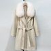 Fox Fur Hooded Coat – Reversible Cashmere Blend Oversized Trench For Petite Frames (65cm Length With Adjustable Belt For Effortless Volume Control)"_voghion.com