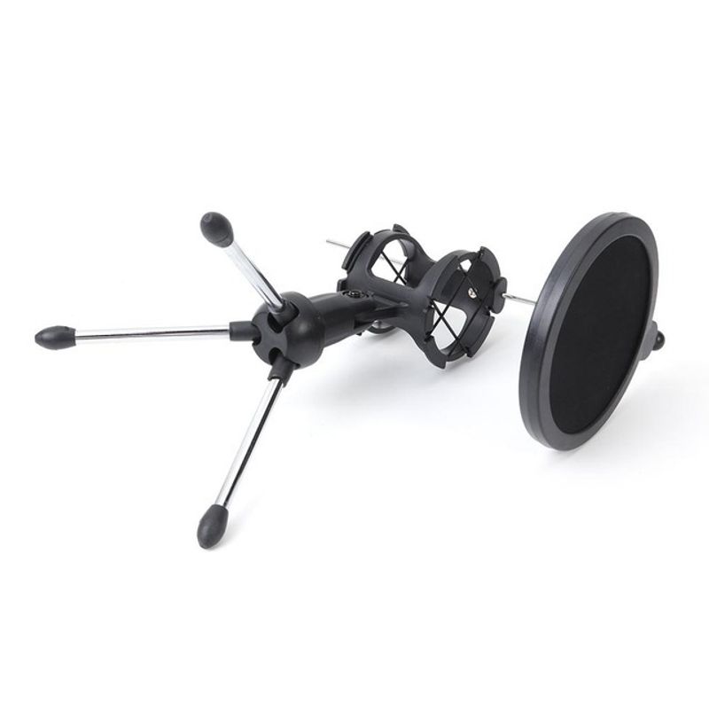 For Microphone condenser USB microphone kit Studio Bracket, folding stand tripod filter sponge, for PS4 game computer_voghion.com