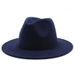 New French Style Solid Color Plain Hat For Men And Women, Simple Fedora, Jazz Hat, Elegant Wide Brim_voghion.com