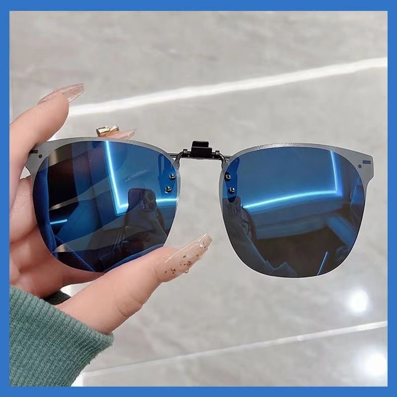 1 PCS Clip On Sunglasse Flip up Glasses Gradient Polarized Photochromic Sunglasses UV400 Goggles_voghion.com