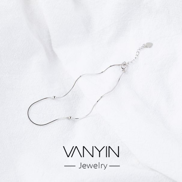 Catena a forma di osso di serpente a forma di palla rotonda Wanying S Argento puro Carino e intelligente Celebrità di Internet Stesso stile Gioielli Personalità_voghion.com