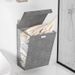 1pc Foldable Adhesive Laundry Basket Hamper, Multifunctional Punch Free Wall Hanging Washing Clothes Mesh Hook Organizer_voghion.com