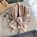 New Women's Thousand Bird Grid Checkered Lijing Forged Thin Shawl Beach Scarf Simulation Silk Neck_voghion.com