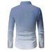 Spring And Autumn New Men's Gradient Color Casual Loose Long Sleeved Shirt_voghion.com