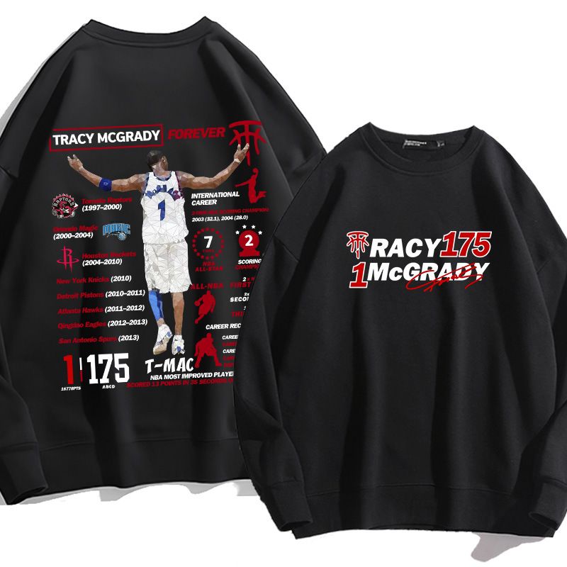 Μπλούζα μπάσκετ Mcgrady Glory με μακριά μανίκια και στρογγυλή λαιμόκοψη, unisex διπλής όψης με στάμπα, φθινοπωρινό/χειμωνιάτικο loose_voghion.com