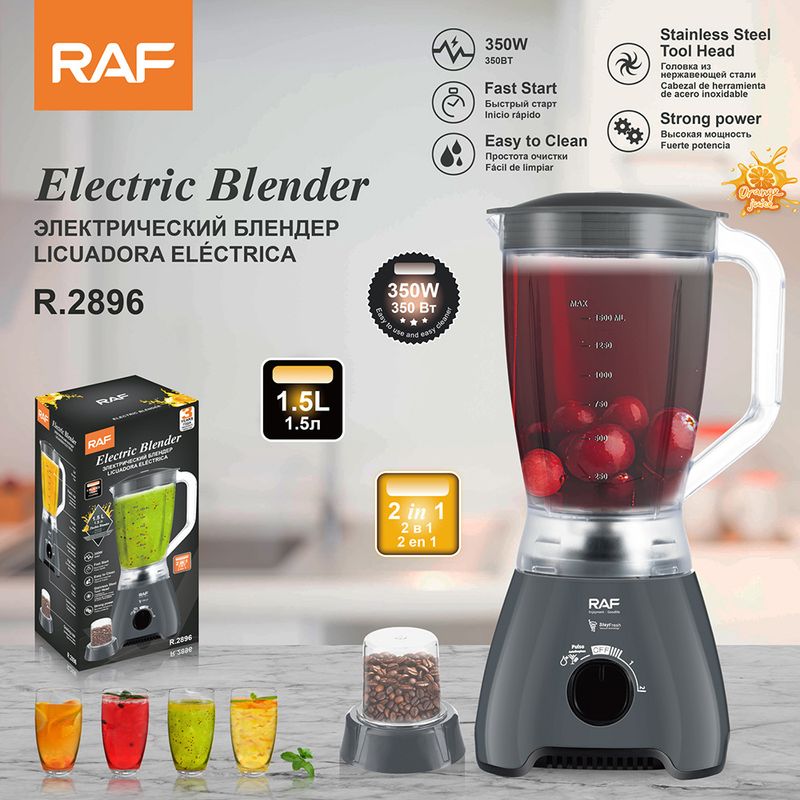 RAF Grinding Smoothie 1.5L Blender Household Juice Processor Meat Grinder Electric Soy Milk Maker Mixer_voghion.com