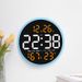 New Living Room Wall With Night Light Electronic Multifunctional Home Temperature Humidity Silent Clock 6672_voghion.com