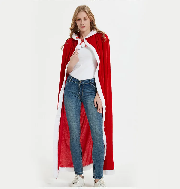 Christmas costumes adult Christmas cape cape Little Red Riding Hood Christmas cape children's party stage costumes_voghion.com