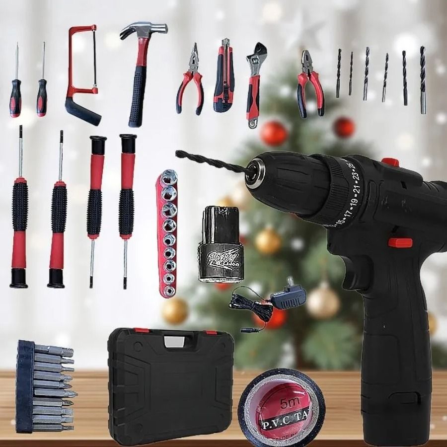 Station Wrench With Tool Cordless Drill Piece 128 Set Pow Set Battery Home 36V Set Set Impact Tool Cordless Cordless Power Hand_voghion.com