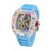 New light luxury gradient color crystal transparent rotating tourbillon non-mechanical calendar quartz watch_voghion.com