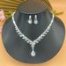 Bridal Jewelry Set - Exquisite Zircon Necklace, Bracelet & Earrings For Wedding_voghion.com