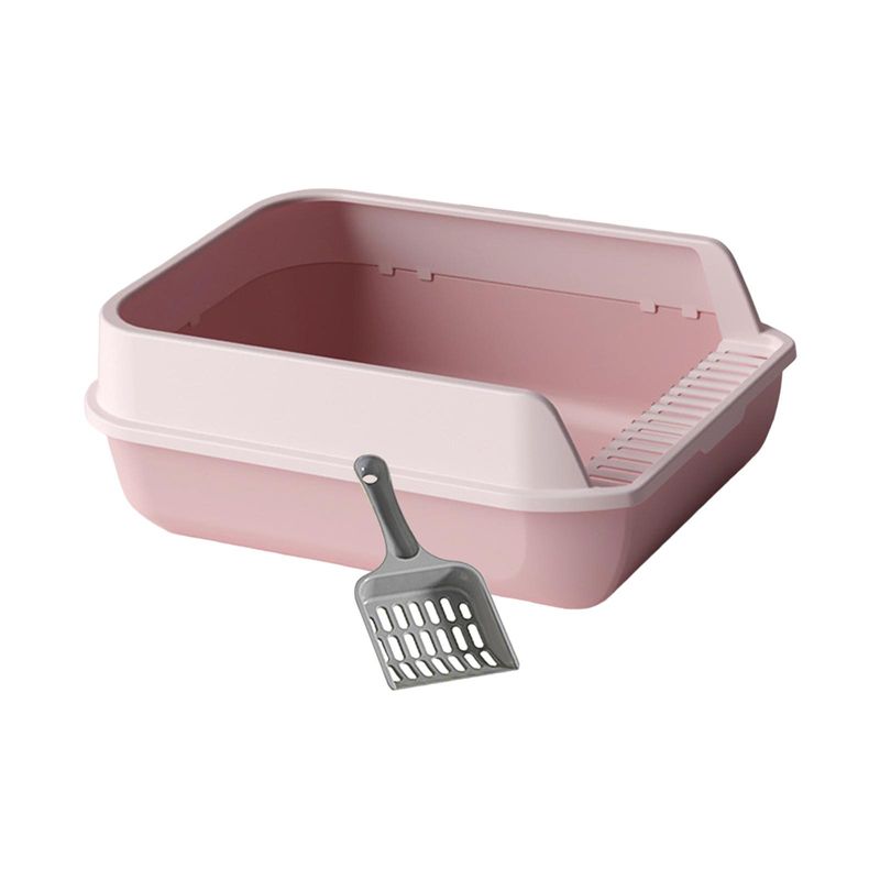 1 bandeja de arena resistente con apertura superior para gatos medianos y grandes._voghion.com