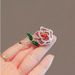 Delicate Rhinestone Flower Gold Brooch Women's Retro High-end Suit Corsage Accessories New Pin Buckle_voghion.com