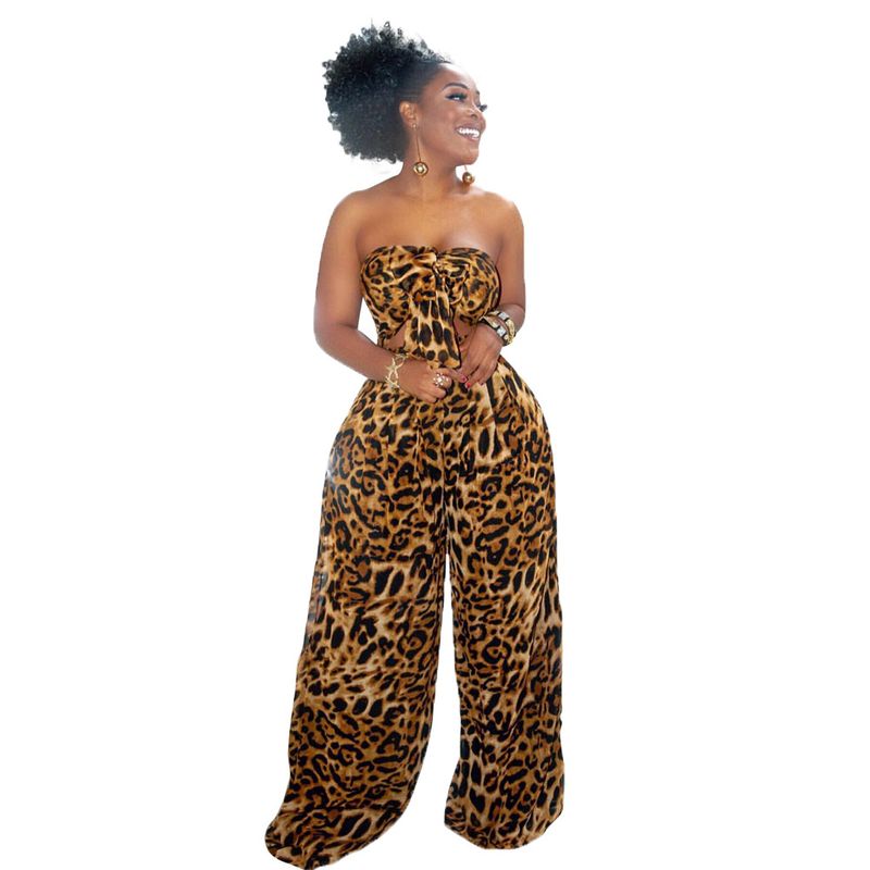 Combinaison dos nu sexy à pois - Pantalon long extensible en polyester pour femme, tenue de club et streetwear, tailles S à XXL_voghion.com