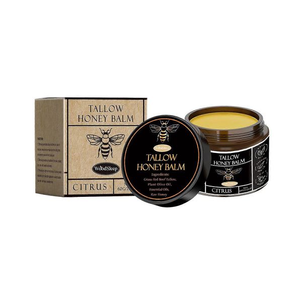 Beef Tallow And Honey Balm For Skin, Organic Grass-Fed Beef Tallow Face Moisturizer For Cracked & Dry Skin_voghion.com