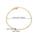 Simple December For Women Stainless Steel Gold-Plated Colorful Birthstone Anklet_voghion.com