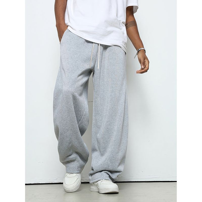 Men's Streetwear Jogger Pants - Trendy Straight-Leg Sweatpants (Breathable, Stretch Waist, Unisex Oversized Fit For Casual & Skate Style)_voghion.com