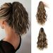 Clip-in paardenstaart met krullend haar voor dames met watergolftextuur, hoge paardenstaart met kort krullend haarstuk, wolkenpermanent_voghion.com