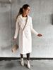 Cappotto doppiopetto in lana da donna, trench a maniche lunghe, per la moda autunno-inverno._voghion.com