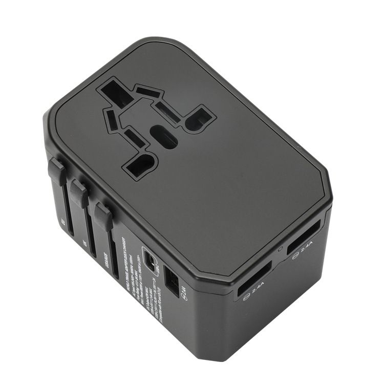 45W PD universalreseadapter med typ-c PD45W QC3 4 väggladdare för Macbook Pro iPad Pro2018 surfplatta laptopladdare usb c_voghion.com