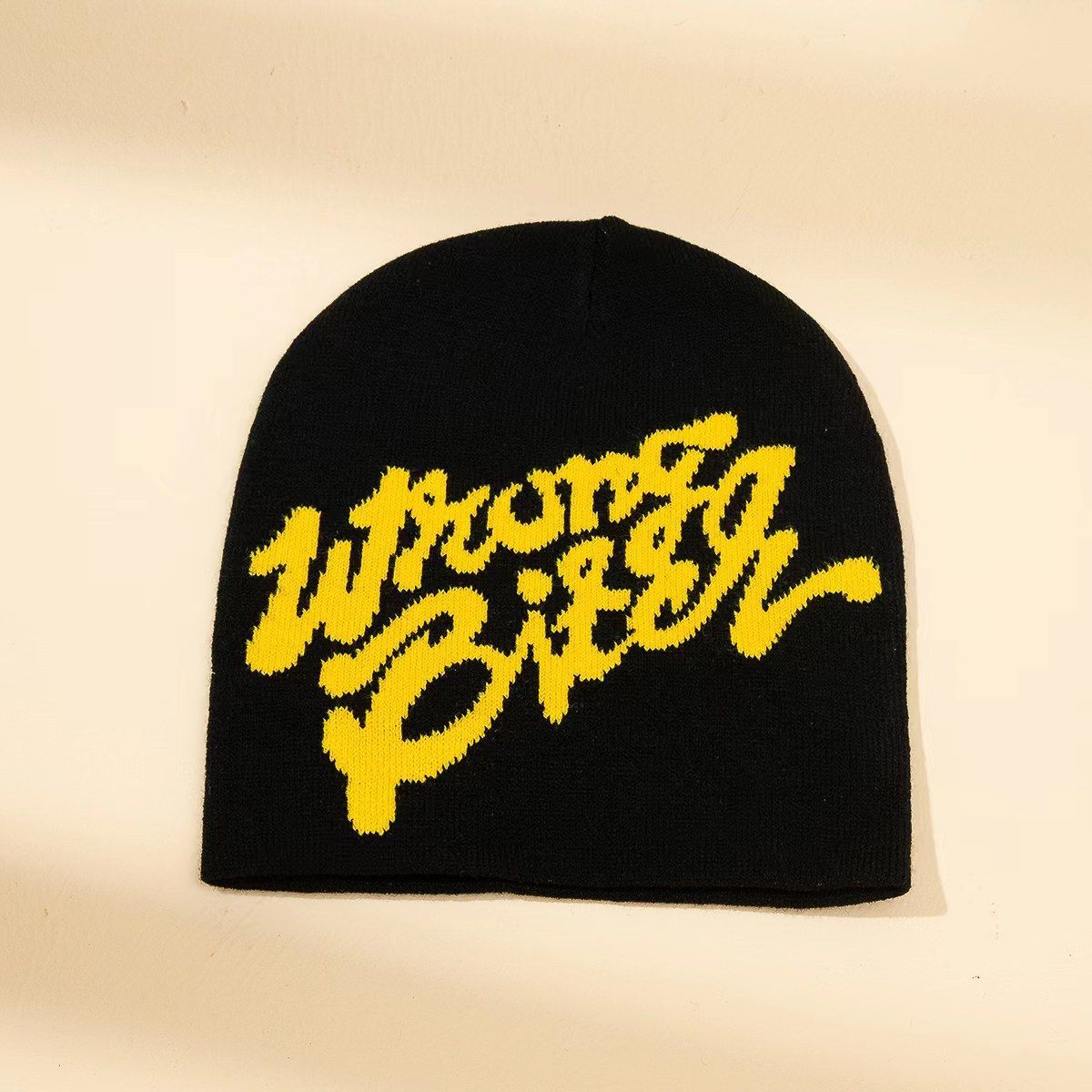 Autumn And Winter Knit Beanie With Floral Print - Warm Winter Hat For Outdoor Activities, Soft And Comfortable, Perfect For Cold Weathe_voghion.com