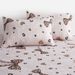 Bow Leopard Print Girls Bed Sheet Polyester Skin Friendly Bed Fitted Sheet Mattress Protector Fitted Sheet_voghion.com