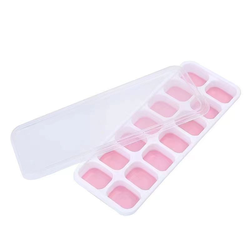 Silicone Cube Easy-Release & Flexible Mold Spill-Resistant Removable Lid Stackable Ice Trays With Covers_voghion.com
