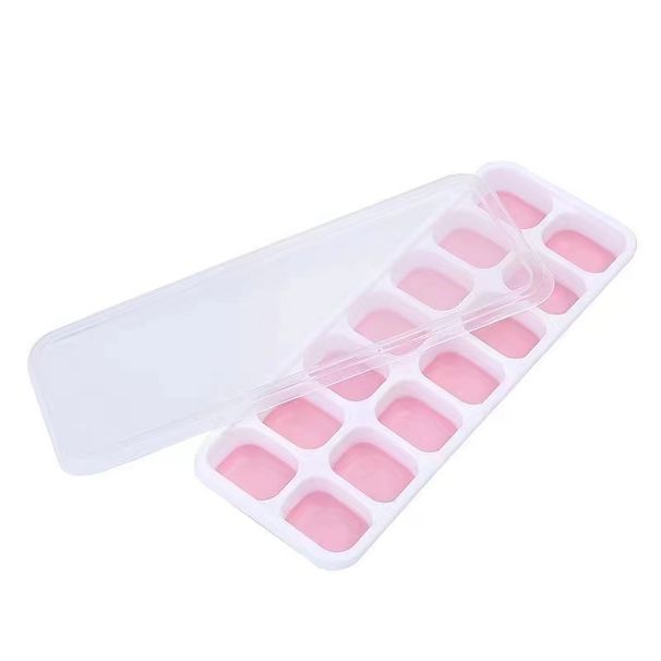 Silicone Cube Easy-Release & Flexible Mold Spill-Resistant Removable Lid Stackable Ice Trays With Covers_voghion.com