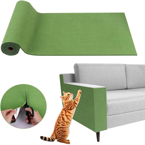 Anti-Scratch Sofa Protector Self-Adhesive Cuttable Furniture Scratch Pad Wear-Resistant Wall Protection Sticker Cat_voghion.com
