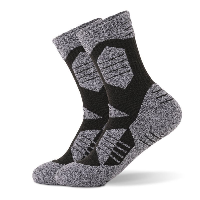 Thickened Towel Bottom Hiking Running Trekking Outdoor Sweat-Absorbing Mid-Calf Sports Socks For Basketball Football_voghion.com