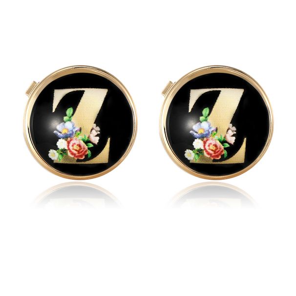 moda nuovi prodotti 26 lettere inglesi tempo gemma bottone gemelli uomo camicia francese fermacravatta polsino chiodi_voghion.com