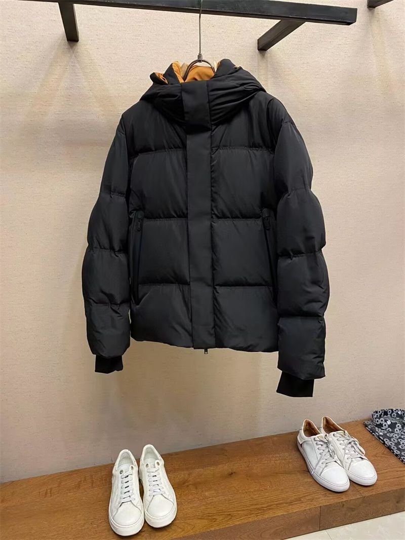 Minimalist Luxury Down Jacket For Men - 700FP Premium White Goose Down (86-90% Fill), Detachable Hood & Windproof Shell, Anti-Bacterial Lining_voghion.com