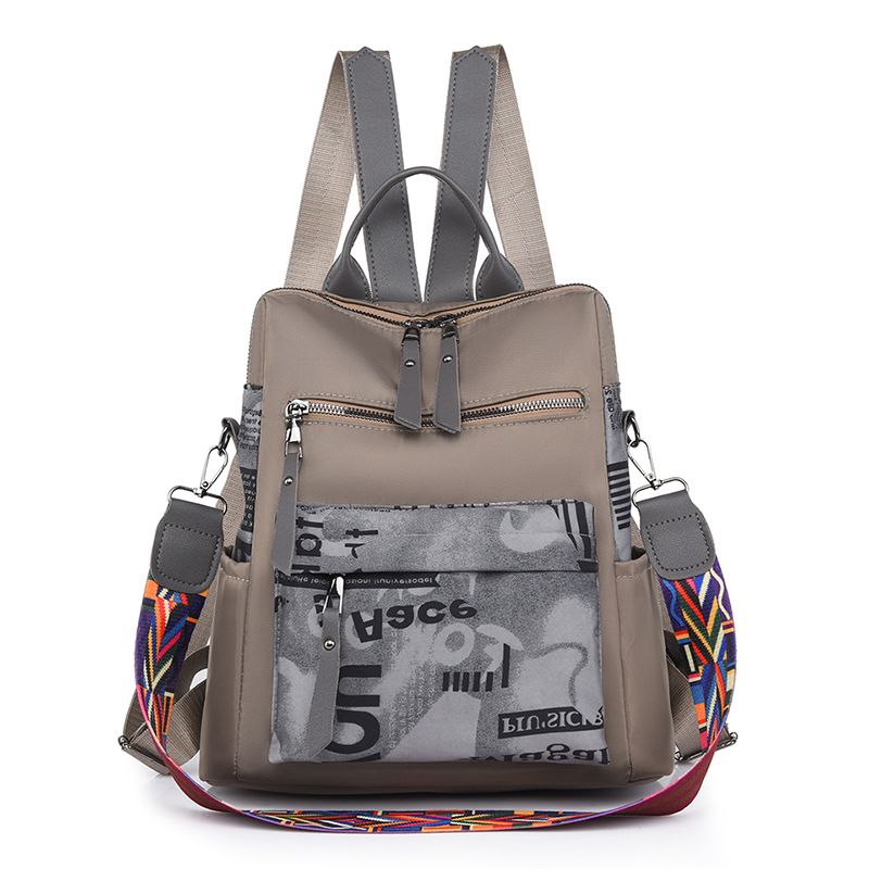Damentaschen Herbst und Winter Neuer personalisierter bedruckter Rucksack Damen Oxford-Stoff Outdoor-Rucksack Leichter lässiger Rucksack Damentasche_voghion.com