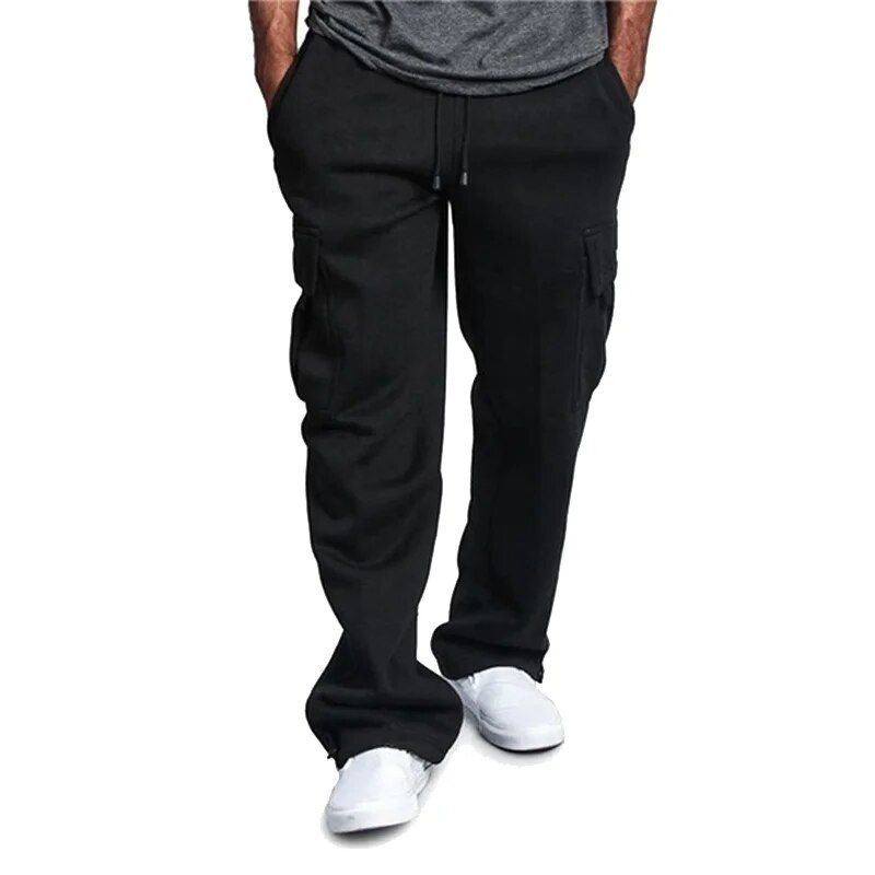 Men's Casual Sweatpants Soft Sports Pants Jogging Pants Fashion Running Trousers Loose Long Cargo Pants_voghion.com