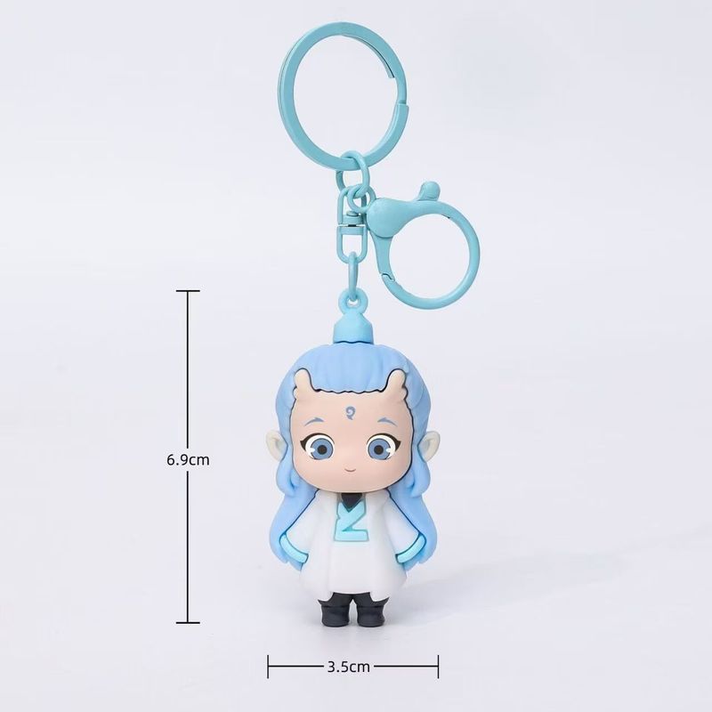 Chaveiro com estatueta 3D 2025, mercadoria Nezha Ao Bing, mochila de estudante requintada, pingente de presente_voghion.com