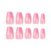 Wearable Pink French Gradient, Short Enhancement, Wearable Stickers, Nail Patches, Finished Products_voghion.com